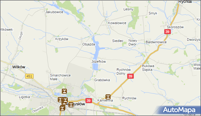 mapa Michalice, Michalice na mapie Targeo