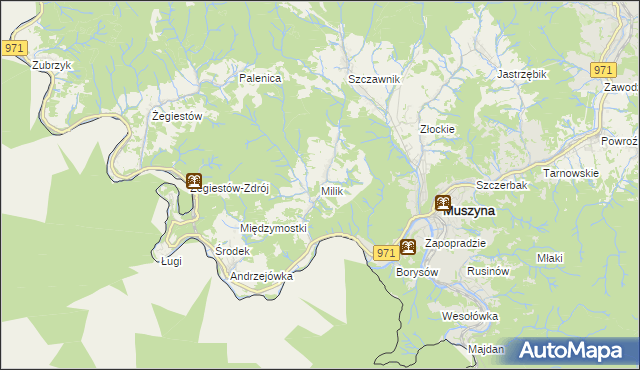 mapa Milik, Milik na mapie Targeo