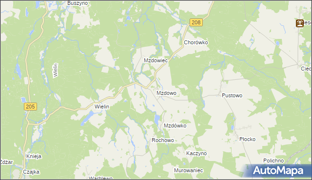 mapa Mzdowo, Mzdowo na mapie Targeo