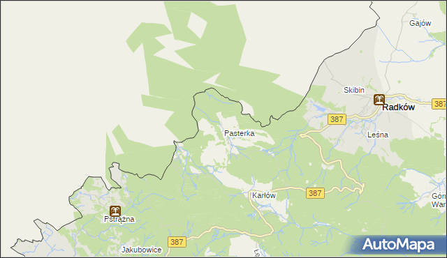 mapa Pasterka, Pasterka na mapie Targeo