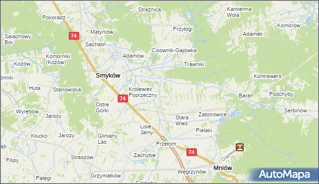 mapa Pieradła, Pieradła na mapie Targeo