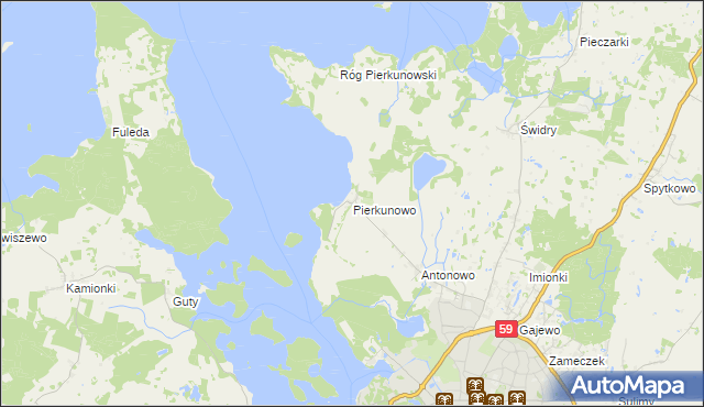 mapa Pierkunowo, Pierkunowo na mapie Targeo