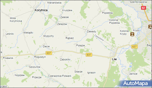 mapa Połazie, Połazie na mapie Targeo