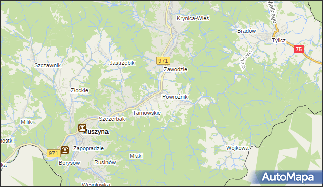 mapa Powroźnik, Powroźnik na mapie Targeo