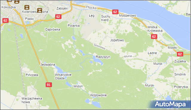 mapa Radyszyn, Radyszyn na mapie Targeo