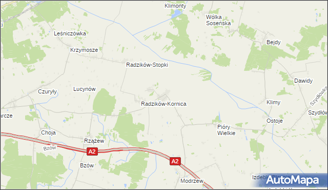 mapa Radzików Wielki, Radzików Wielki na mapie Targeo