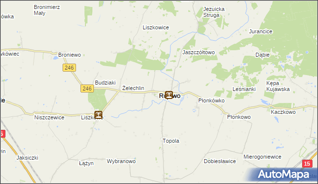 mapa Rojewo powiat inowrocławski, Rojewo powiat inowrocławski na mapie Targeo