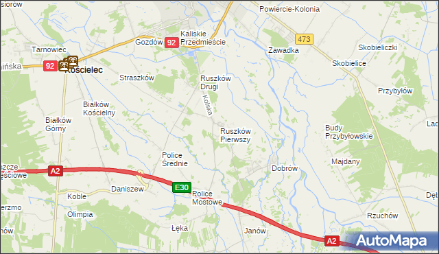 mapa Ruszków Pierwszy, Ruszków Pierwszy na mapie Targeo