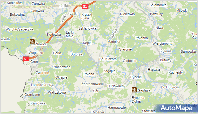 mapa Sól-Kiczora, Sól-Kiczora na mapie Targeo