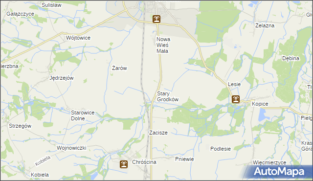 mapa Stary Grodków, Stary Grodków na mapie Targeo