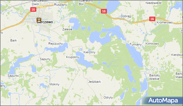 mapa Studzianek gmina Barczewo, Studzianek gmina Barczewo na mapie Targeo