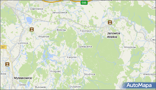 mapa Szwajcarka, Szwajcarka na mapie Targeo