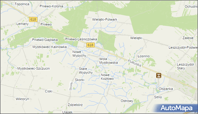 mapa Wola Mystkowska, Wola Mystkowska na mapie Targeo