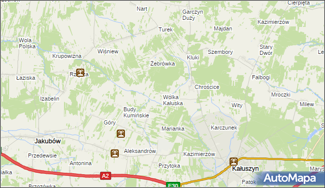 mapa Wólka Kałuska, Wólka Kałuska na mapie Targeo