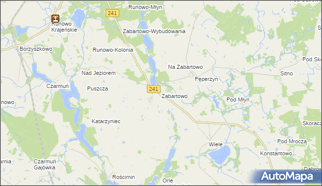 mapa Zabartowo, Zabartowo na mapie Targeo