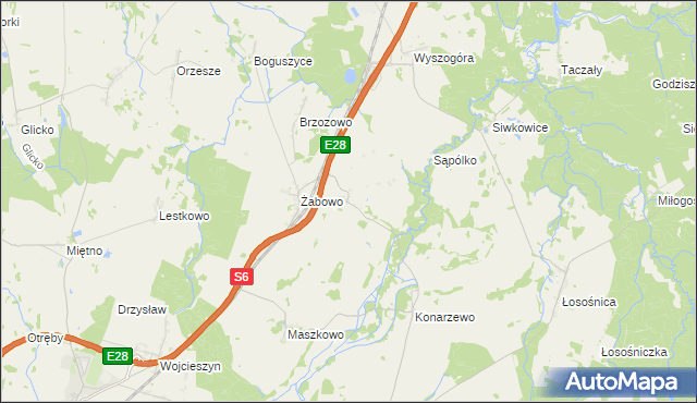 mapa Żabówko, Żabówko na mapie Targeo