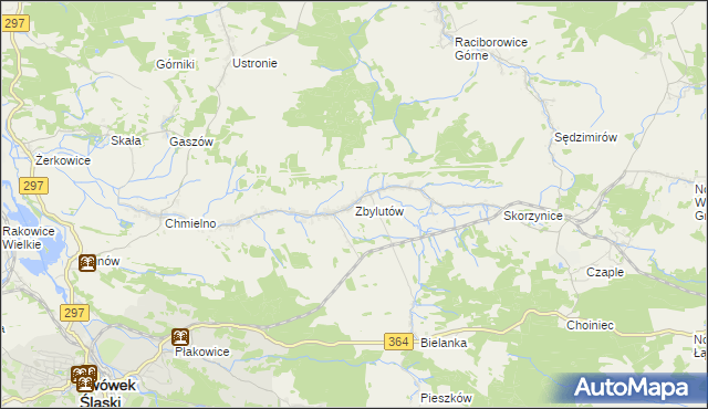 mapa Zbylutów, Zbylutów na mapie Targeo