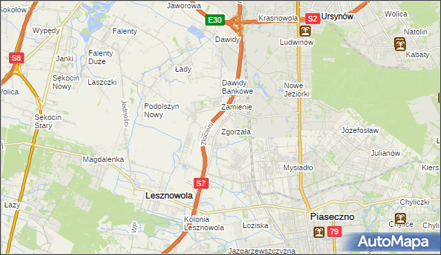 mapa Zgorzała, Zgorzała na mapie Targeo