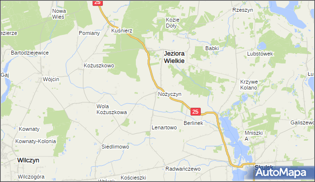 mapa Nożyczyn, Nożyczyn na mapie Targeo