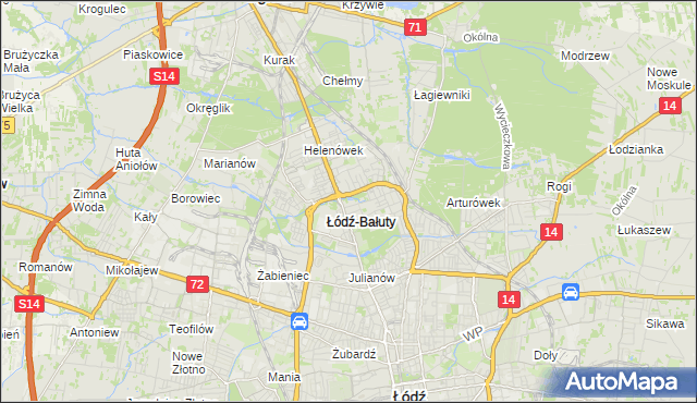 mapa Radogoszcz gmina Łódź, Radogoszcz gmina Łódź na mapie Targeo