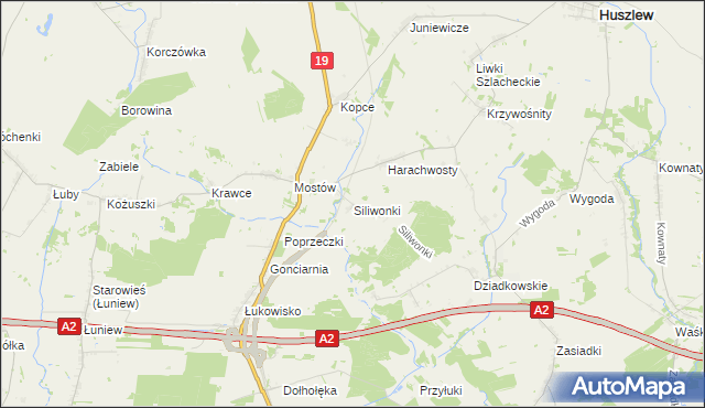 mapa Siliwonki, Siliwonki na mapie Targeo