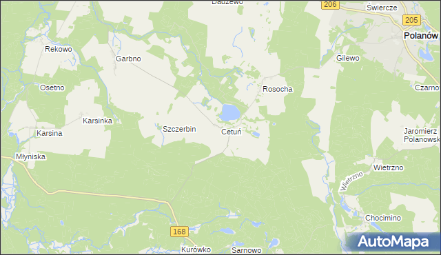 mapa Cetuń, Cetuń na mapie Targeo