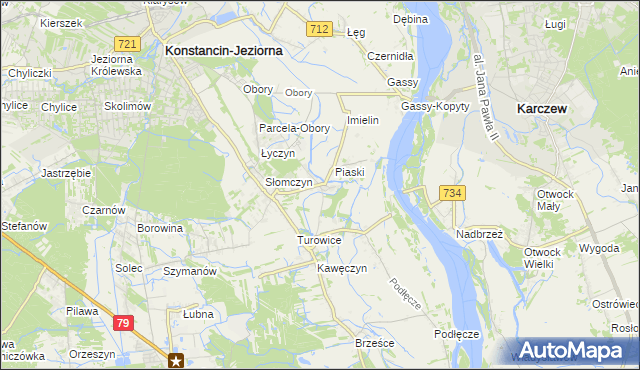 mapa Cieciszew, Cieciszew na mapie Targeo