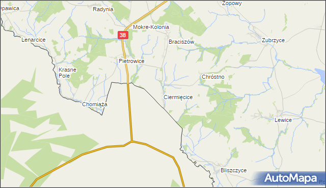 mapa Ciermięcice, Ciermięcice na mapie Targeo