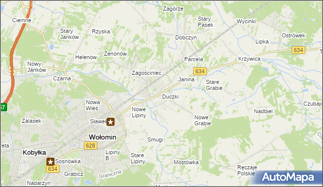 mapa Duczki, Duczki na mapie Targeo