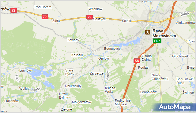 mapa Garłów, Garłów na mapie Targeo