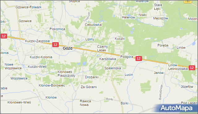 mapa Karszówka, Karszówka na mapie Targeo