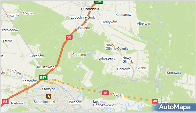 mapa Luboszewy, Luboszewy na mapie Targeo