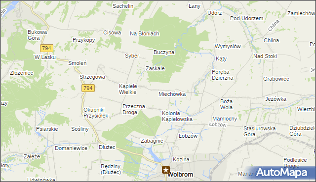 mapa Miechówka, Miechówka na mapie Targeo