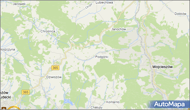 mapa Podgórki gmina Świerzawa, Podgórki gmina Świerzawa na mapie Targeo