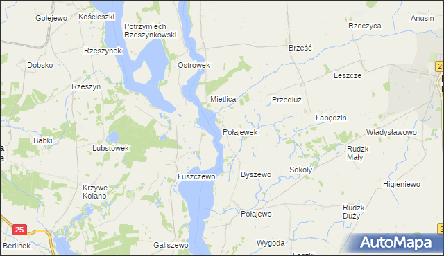 mapa Połajewek, Połajewek na mapie Targeo