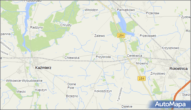 mapa Przybroda, Przybroda na mapie Targeo