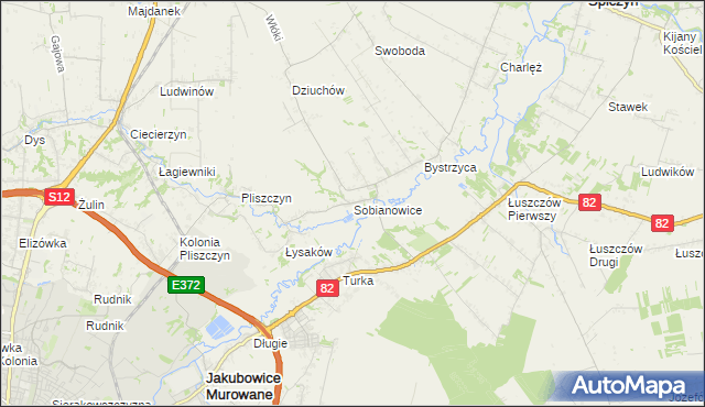 mapa Sobianowice, Sobianowice na mapie Targeo