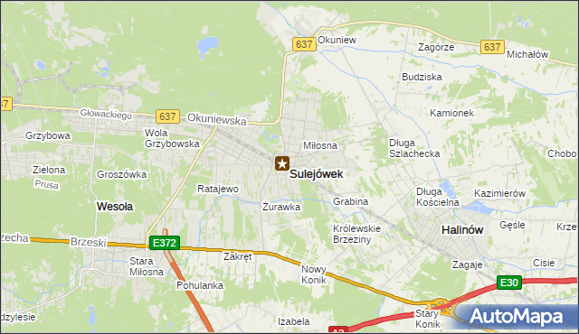 mapa Sulejówek, Sulejówek na mapie Targeo