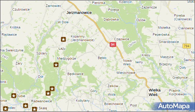 mapa Bębło, Bębło na mapie Targeo