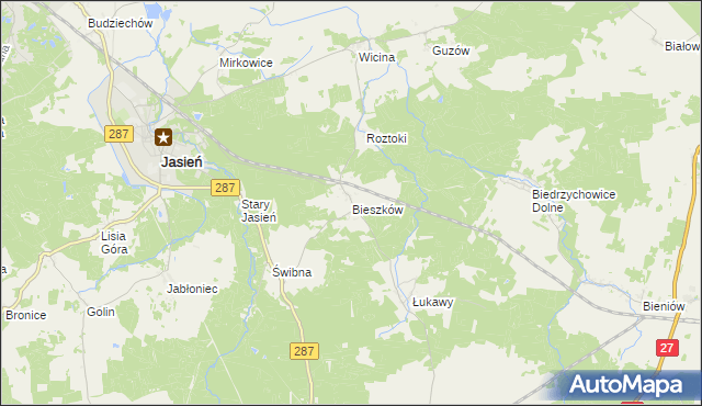 mapa Bieszków, Bieszków na mapie Targeo