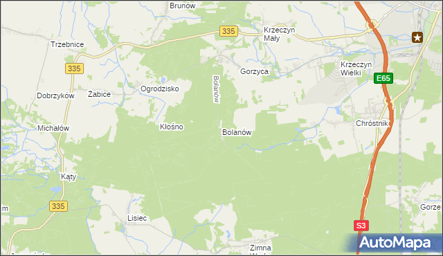 mapa Bolanów, Bolanów na mapie Targeo