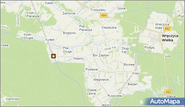 mapa Bór Zapilski, Bór Zapilski na mapie Targeo
