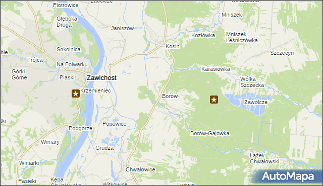 mapa Borów gmina Annopol, Borów gmina Annopol na mapie Targeo