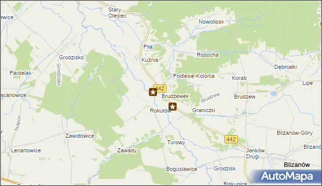 mapa Brudzewek, Brudzewek na mapie Targeo