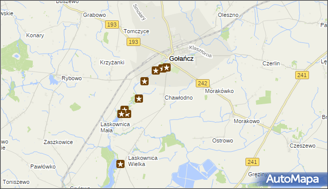 mapa Chawłodno, Chawłodno na mapie Targeo