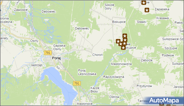 mapa Choroń, Choroń na mapie Targeo