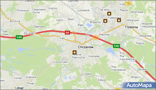 mapa Chrzanów, Chrzanów na mapie Targeo