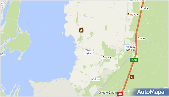 mapa Czarna Łąka, Czarna Łąka na mapie Targeo