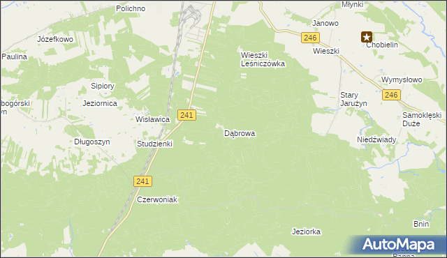 mapa Dąbrowa gmina Szubin, Dąbrowa gmina Szubin na mapie Targeo