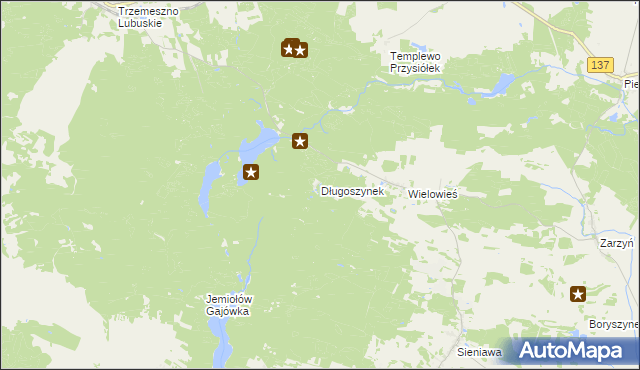 mapa Długoszynek, Długoszynek na mapie Targeo